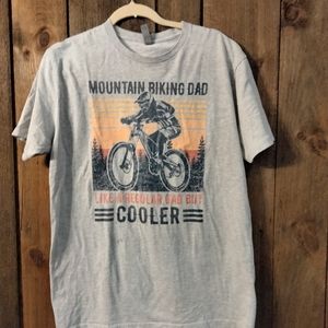 Next Level Men's Large T-shirt Mountain Biking Dad